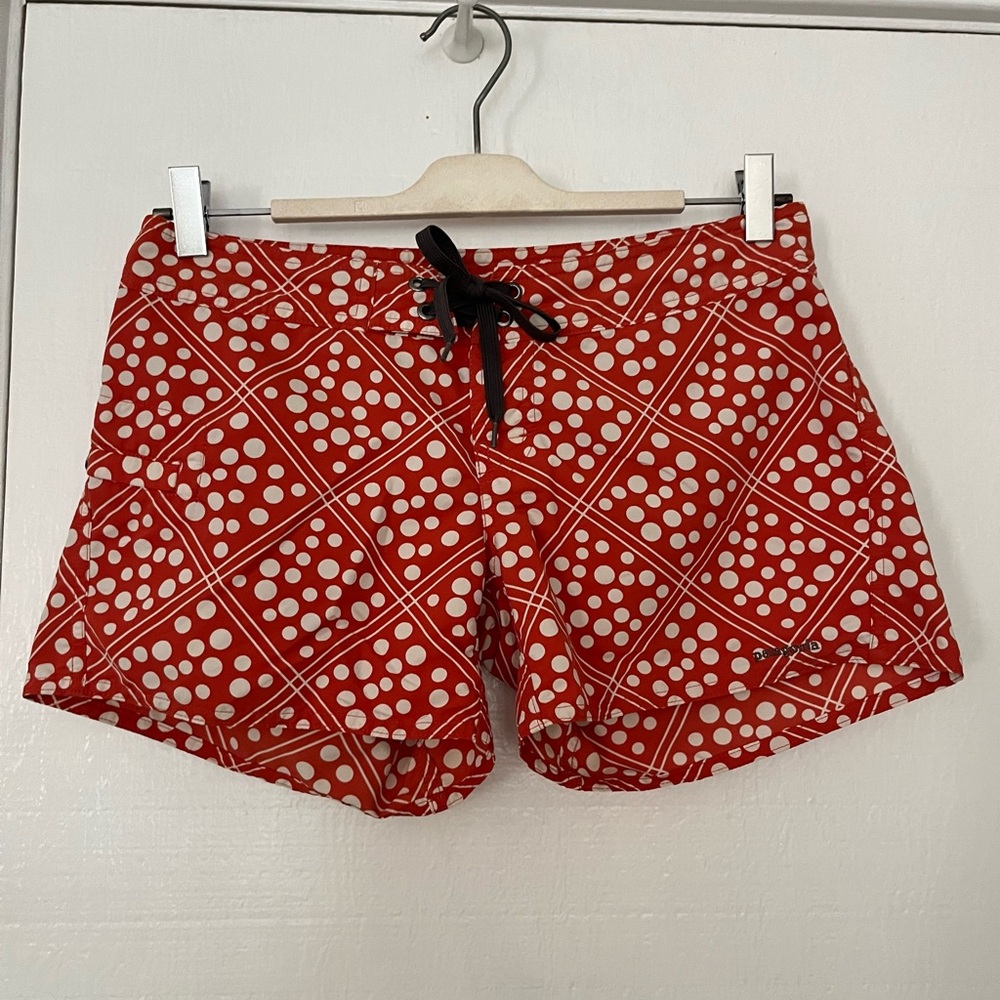 Pagatonia "Wavefarer" Orange White Polka Dot Fusion Sunset Board Shorts 4